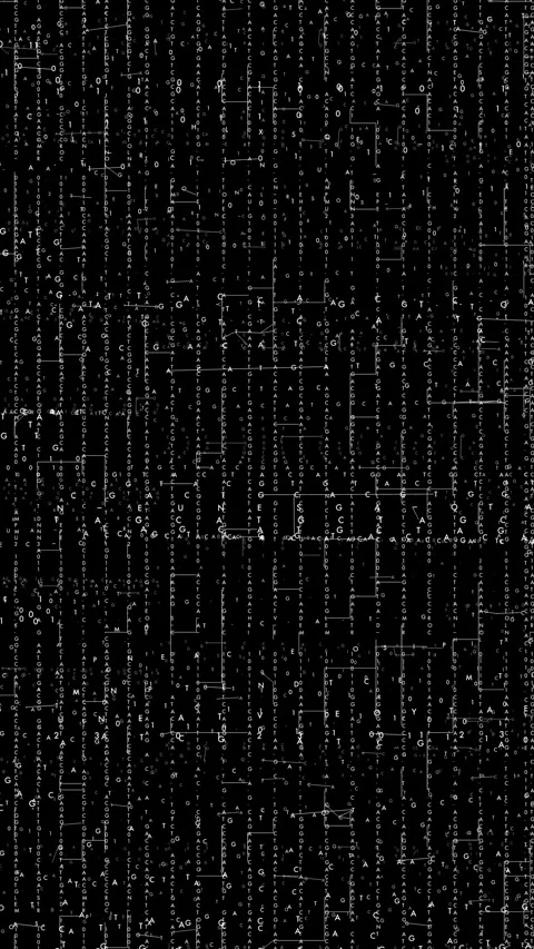 DNA Genetic Sequence Matrix Data Stream Overlay for Bioinformatics and Science Stock Footage 336735098
