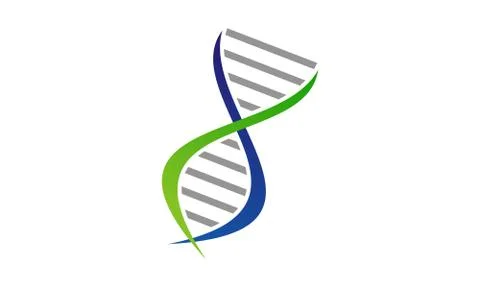 DNA Genetics Logo Design Template Vector Stock Illustration
