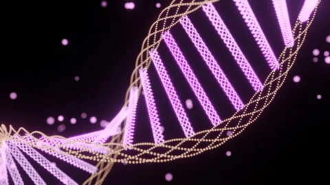 DNA genome double helix. Design. Science and medicine concepts. Medical research Stock Footage 257642785