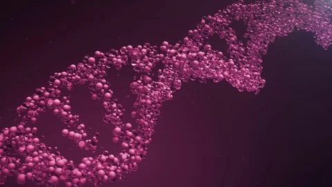 DNA glass cells molecule structure.DNA chain rotation.type 1 Stock-Footage 84442819
