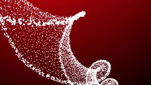 DNA glowing molecule on red background. 3d Illustration Stock Illustration