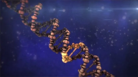 DNA Helix 3D Animation Slow Video stock 74468277