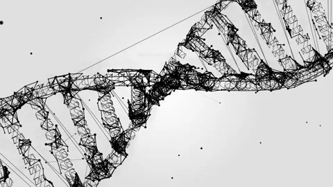 DNA Helix Abstract Plexus points and lines Stock Footage 165853515