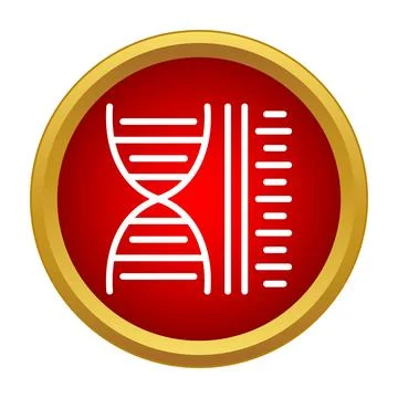 Dna helix and genetic code icon for science Stock Illustration