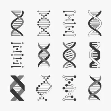 Dna. Helix cell gene structure bioinformatics spiral chromosomes research bio Illustrazione stock