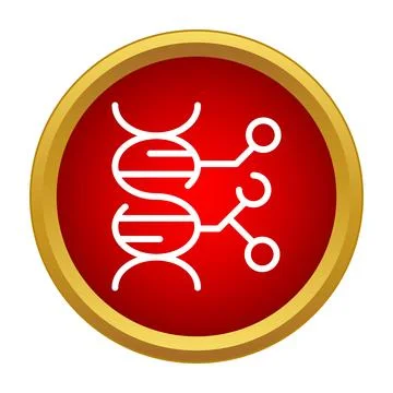 Dna helix connecting to a network icon イラスト素材