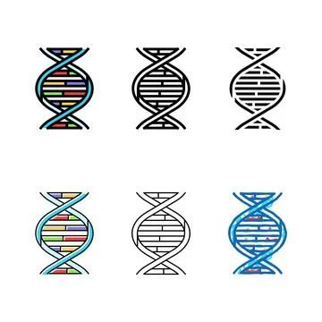 Dna helix cryptogenetics color icon minimal vector Stock Illustration
