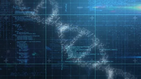 DNA helix with data information Stock Footage 104944660