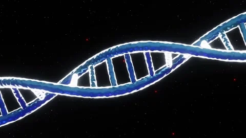 DNA Helix Floating Through Space Stock Footage 221516382