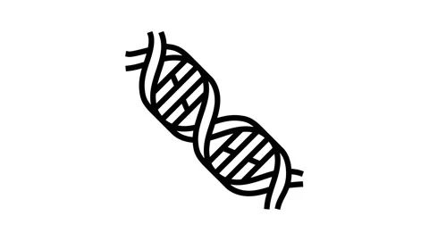 Dna helix genetic engineering line icon animation Stock Footage 326126020