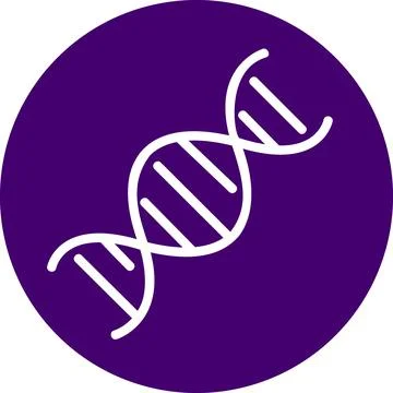 DNA helix genetics science flat icon Stock Illustration