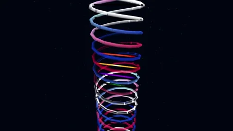 DNA Helix Glow Animated 4K Stock Footage 338383757