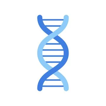Dna helix icon in flat style. Molecular structure vector illustration on is.. Illustrazione stock