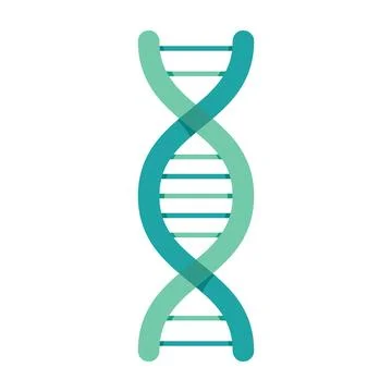 Dna helix icon in flat style. Molecular structure vector illustration on is.. Illustrazione stock
