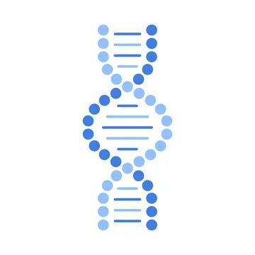 Dna helix icon in flat style. Molecular structure vector illustration on is.. Illustrazione stock