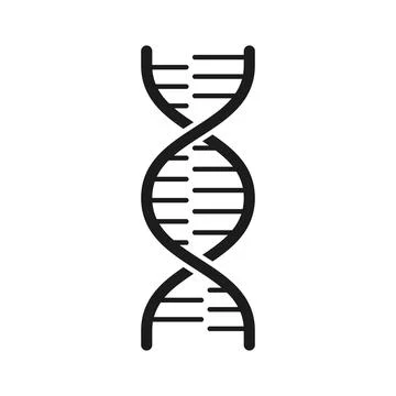 Dna helix icon in flat style. Molecular structure vector illustration on is.. Illustrazione stock