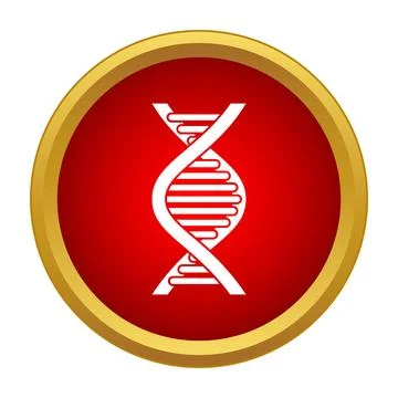 Dna helix icon representing genetics and biology Stock Illustration