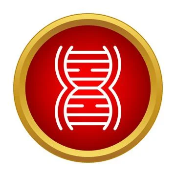 Dna helix icon representing genetics and biotechnology research Stock Illustration