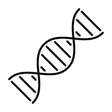 DNA helix icon template, human DNA genetic symbol, gene biology Stock Illustration