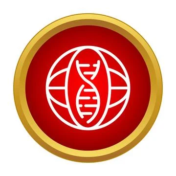 Dna helix inside global network illustrating biotechnology research Stock Illustration
