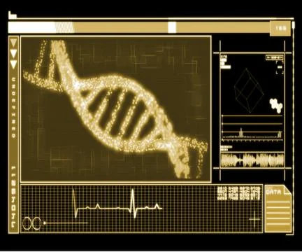 DNA Helix interface technology Illustrazione stock