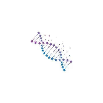 DNA helix logo template genetics design Stock Illustration