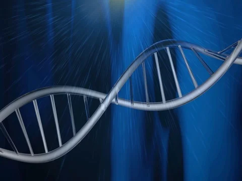 DNA helix, medical research background Stock Footage