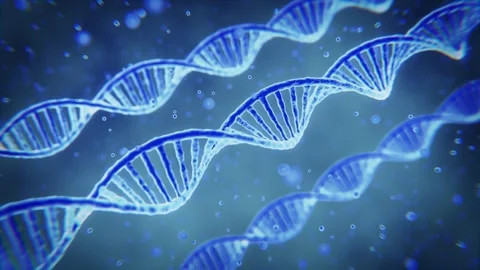 DNA Helix Molecular Structure Science Medical Background Animation. 4K Stock Footage 333582773