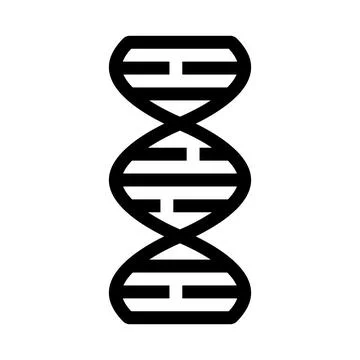 Dna helix molecule genetics research biotechnology icon Illustrazione stock