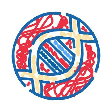 Dna helix molecule icon for science research Illustrazione stock