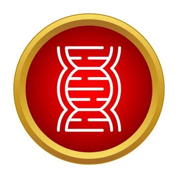 Dna helix molecule icon for science and genetics イラスト素材