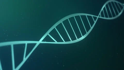 DNA helix molecule rotating with clean, modern design. Video stock 130874318