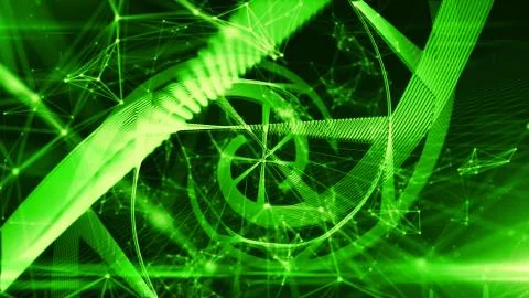 DNA helix molecule from stem cell chromosome biotech genetic medical research Stock Illustration