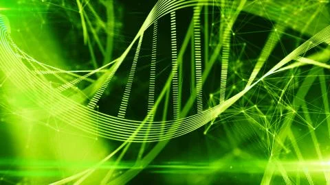 DNA helix molecule from stem cell chromosome bio tech genetic engineering  Stock Illustration