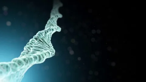 DNA Helix Moving on Left Side Background Stock Footage 77168099