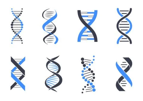 DNA Helix Patterns Colorful Vector Illustration Stockillustratie