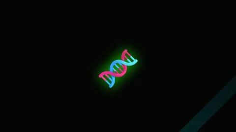DNA helix rotating against a dark background Video stock 345098919
