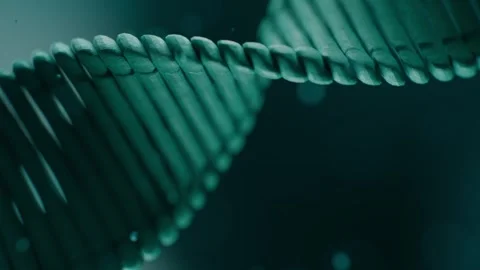 Dna Helix Rotating in a Dark Scientific Laboratory Environment 库存影片 331109957