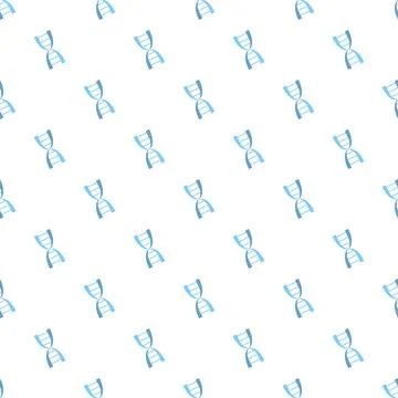 Dna helix seamless pattern identifying genetics and science Stock Illustration