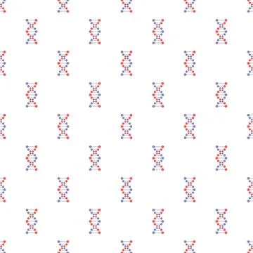 Dna helix seamless pattern reflecting genetic biology Illustrazione stock