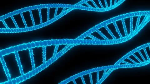 Dna helix sequence. Molecules structure dna code. Science concept. 3d イラスト素材