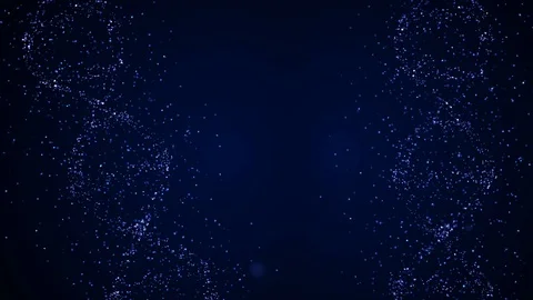 DNA helix strand made of particles with amino acid floating around on blue Stock Footage 122272672