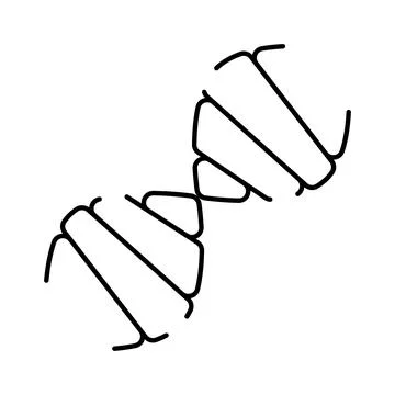 Dna helix structure representing genetic code science 库存插图