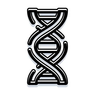 Dna helix structure representing genetic code and biology 库存插图