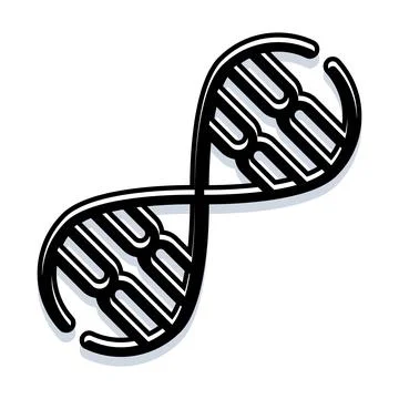 Dna helix structure representing genetics and biotechnology Stock Illustration