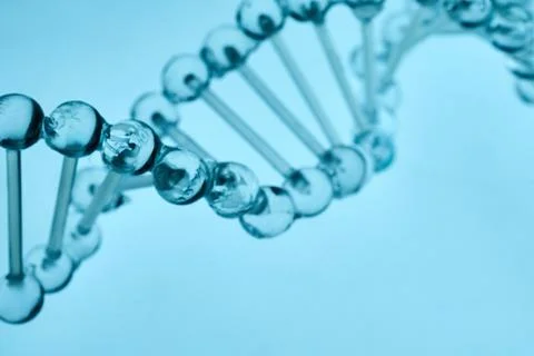 Dna helix structure representing science research and genetics Stock Photos
