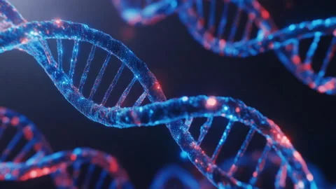 DNA Helix Structure rotating. Genetics, Gene Sequencing, Molecular Biology Stock Footage 313627274