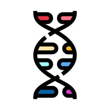 Dna helix structure symbol for genetics research Stock Illustration