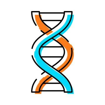 Dna helix structure symbol for science research イラスト素材