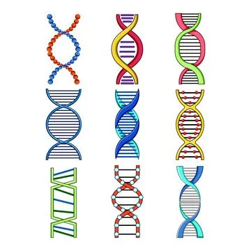 Dna helix structures genomics innovation and research 스톡 일러스트